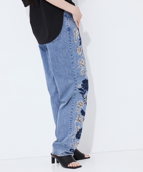 CLANE（クラネ） パンツ 「CLANE/クラネ」FLOWER EMBROIDERY PANTS