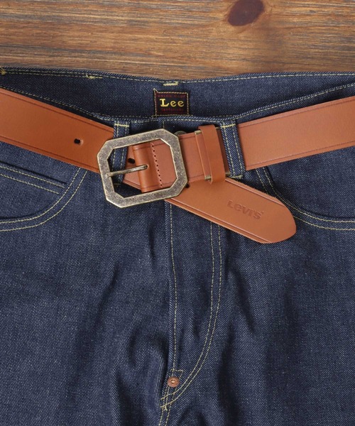 Levi's（リーバイス） ベルト 40mm 本革 アンティークゴールド
