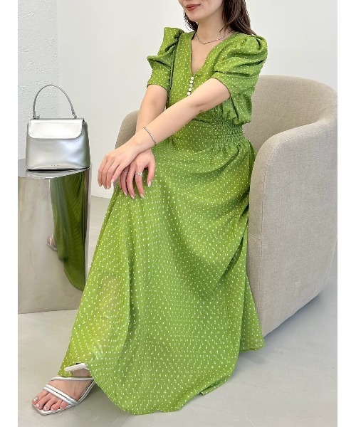 FRAY I.D（フレイ・アイディー） ワンピース パフスリーブドット