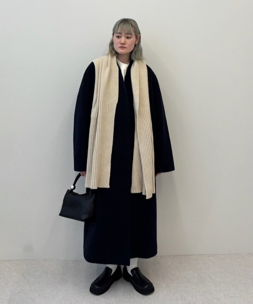 anuke（アンヌーク） ステンカラーコート コート Collarless Cocoon