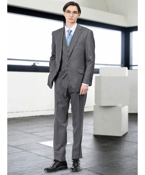 TAKA-Q（タカキュー） セットアップ 「光沢 ウール混 ストレッチ