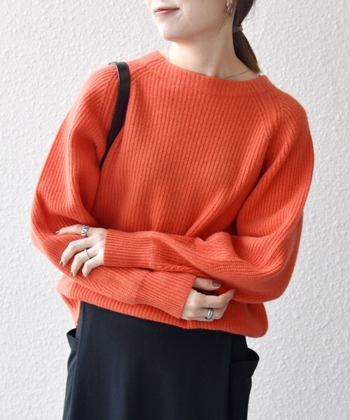 SHIPS any ニット セーター any:「手洗い可能」AQUA カシミヤ ミックス