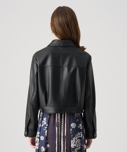 ANAYI（アナイ） レザージャケット ライダース ラムレザーステンカラー