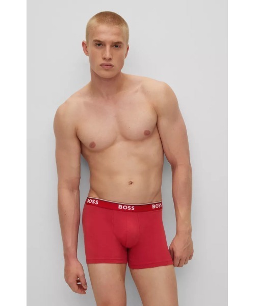 BOSS（HUGO BOSS） ボクサーパンツ 3パック BOSSロゴ ストレッチ