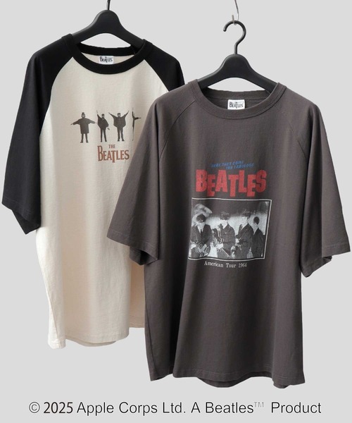 The Beatles tシャツ ビートルズ 古着風 ラグラン バンドTシャツ