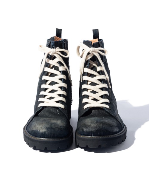 glamb（グラム） ブーツ Oiled Denim Boots / オイルドデニムブーツ