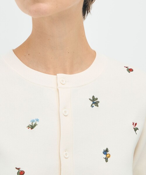 CABaN（キャバン） カーディガン GREEN SHOWER エンブロイダリーハーフ