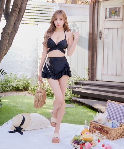 sugar nine 水着 ホルターネックハイウエストビキニ 3点セット「ビキニ