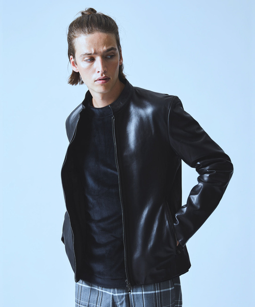 5351 POUR LES HOMMES 革ジャン ライダース シングル レザージャケット