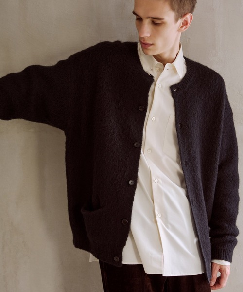 ADAM ET ROPE'（アダムエロペ） カーディガン モヘアミックス オーバー