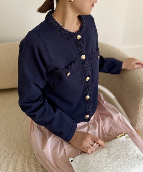 NOLLEY'S（ノーリーズ） カーディガン 「手洗い可能」フワシャギー