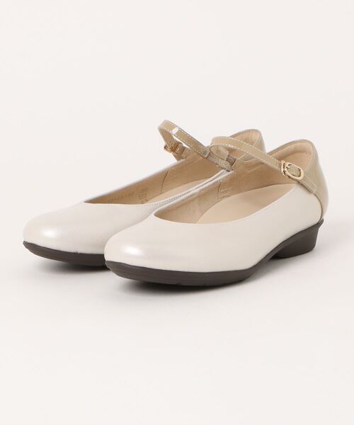アシックス☆ペダラ pedala ウェッジ ストラップ パンプス 23EEE