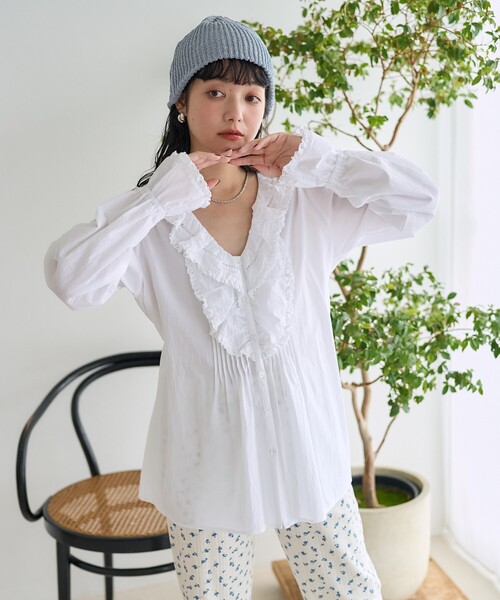 FREAK'S STORE（フリークスストア） ブラウス シャツ フリル襟