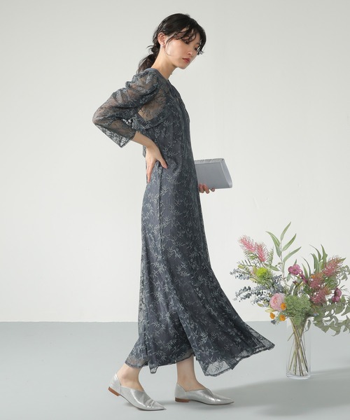 Kana ドレス 3way レースボレロセット フラワー 総レース フレア