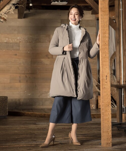 Tiaclasse ダウンコート ダウンジャケット 大人華やかなフェミニン