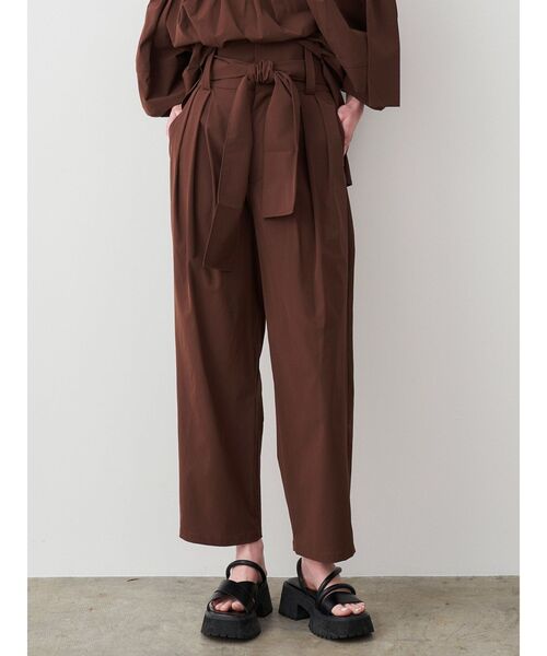 ELENDEEK（エレンディーク） パンツ ウエストリボンタックパンツ