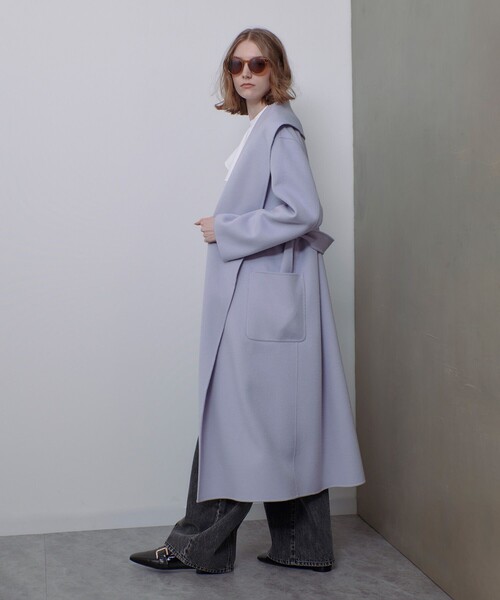 allureville（アルアバイル） トレンチコート コート カシミヤ混リバー