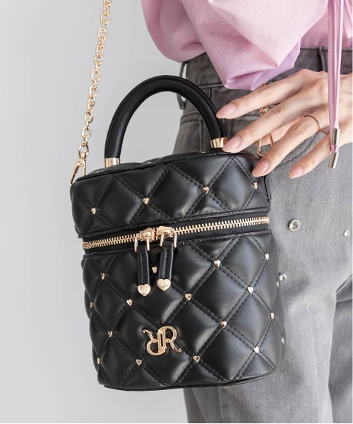 RANDA ランダ バニティバッグ ショルダー キルティング 黒 ホビ垢