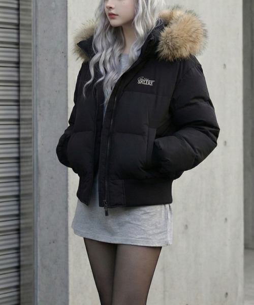 Chick ダウンコート ダウンジャケット Short-Length Quilted N-2B