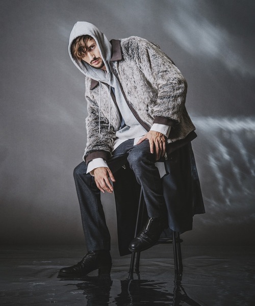 NO ID.（ノーアイディー） ブルゾン アウター 「NO ID.」Fake Fur Knit