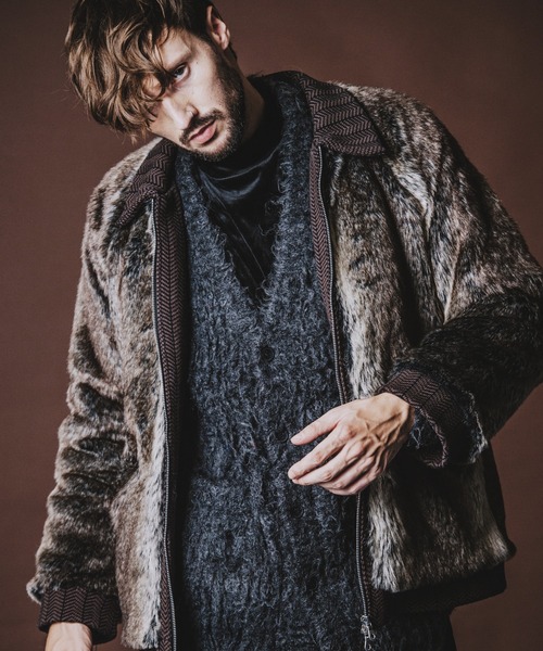 NO ID.（ノーアイディー） ブルゾン アウター 「NO ID.」Fake Fur Knit