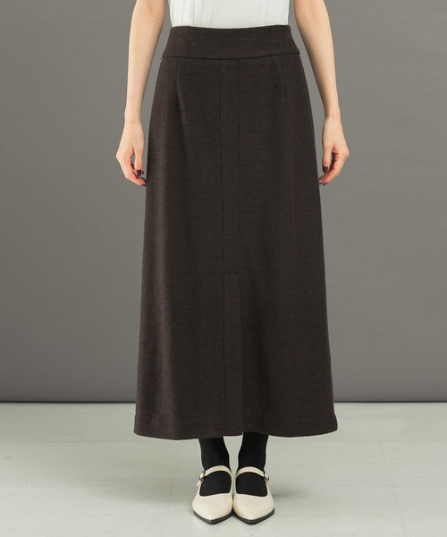 スカート ウール混ブークレストレートスカート : ZOZOTOWN Yahoo!店