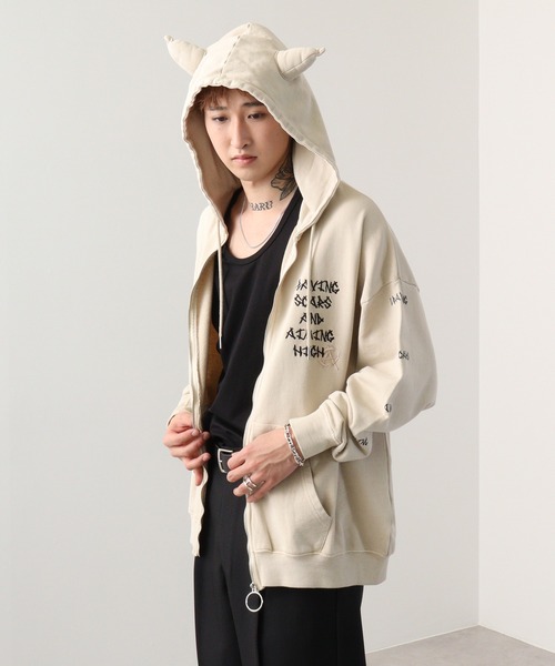 RE730 パーカー Devil full zip hoodie / デビルフルジップパーカー