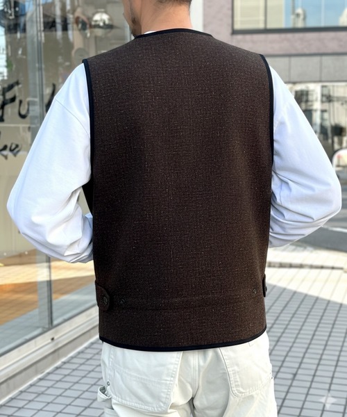 ベスト ジレ 「HOUSTON」ヒューストン BEACH CLOTH VEST ビーチクロス