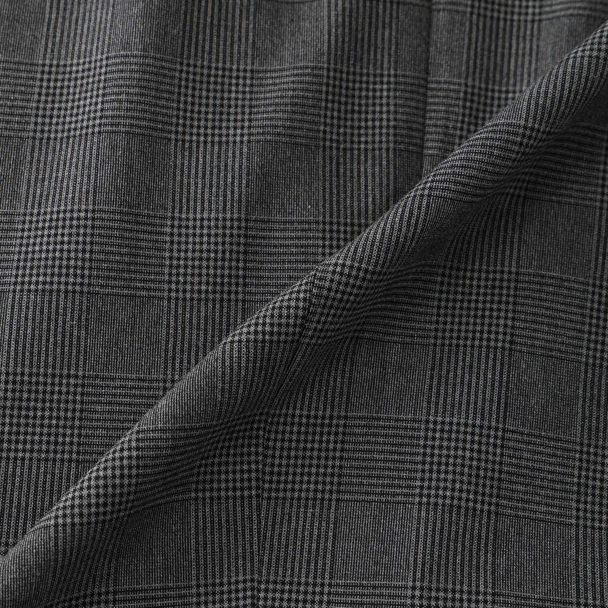 MEN グレンチェックストレッチ ジャケット チャコール