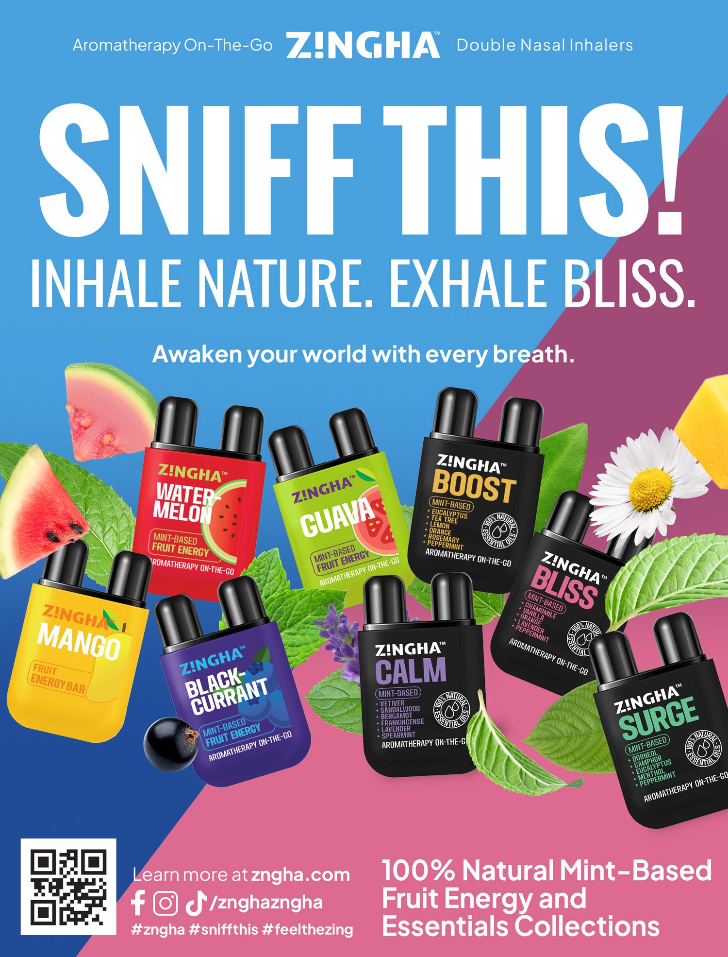 ESSENTIALS Double Nasal Inhaler - Variety 4 Pack – Z!NGHA