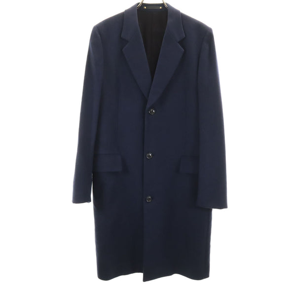 ポール・スミス カシミヤ100%ネイビー チェスターコートメンズ