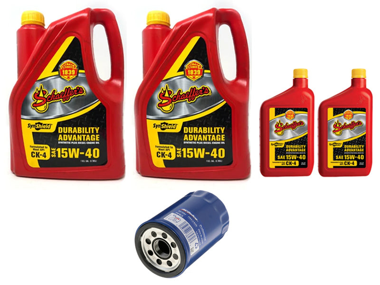 ZZ Diesel Schaeffers 15W-40 Oil Change Kit, 1994-2003 Ford 7.3L Powers