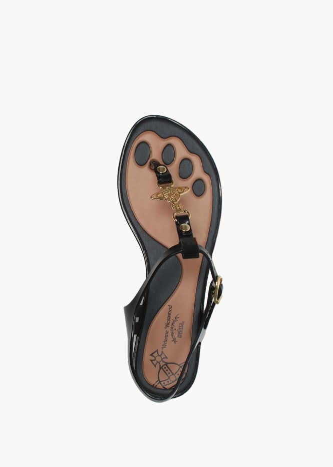 Vivienne Westwood x Melissa Solar Orb Black Toe Post Sandals