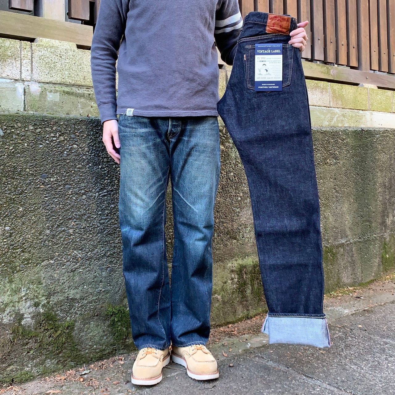 0201】VINTAGE スリムストレートの色落ちとサイズ感｜MOMOTARO JEANS