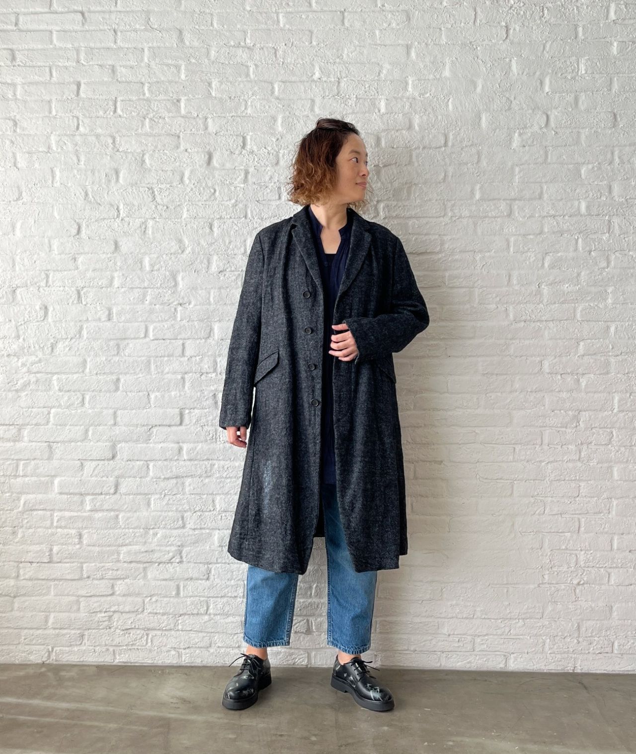 リネンウール綾 コート | pas de calais Online | pas de calais