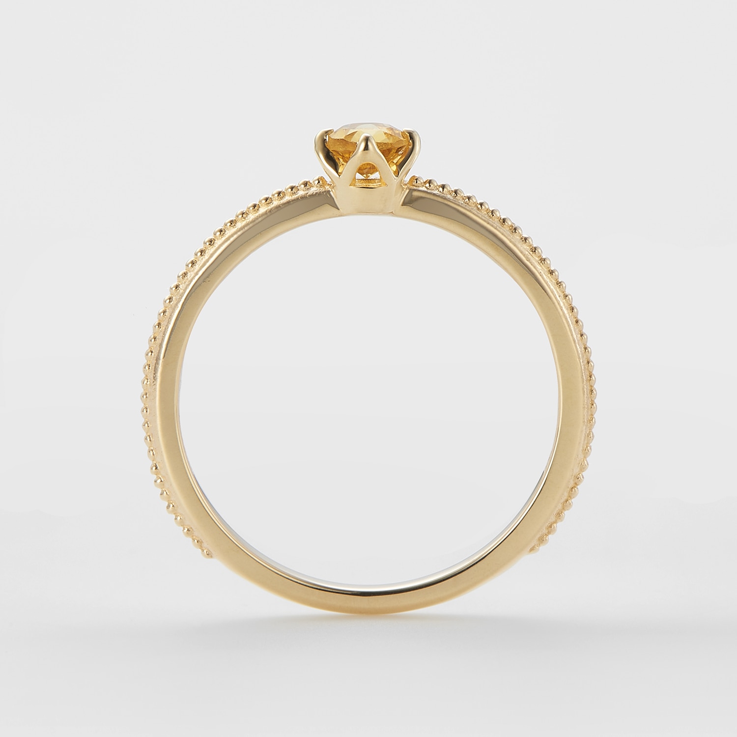 11月誕生石＞K10シトリンピンキーリング（マザー）｜ピンキーリング