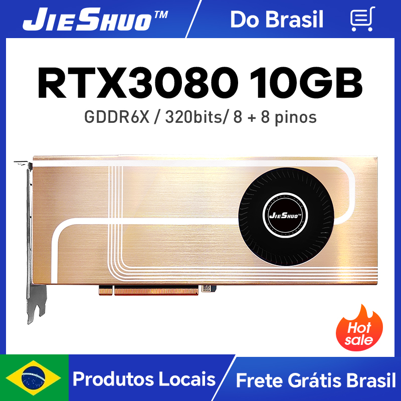 JIESHUO NVIDIA RTX 3080 10G video graphics card, 320bit GDDR6X GPU