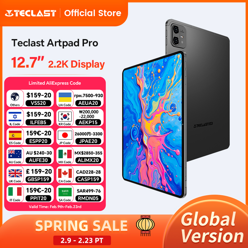 Teclast ArtPad Pro 12.7インチ 2.2Kディスプレイ 8GB(+12G) 256GB