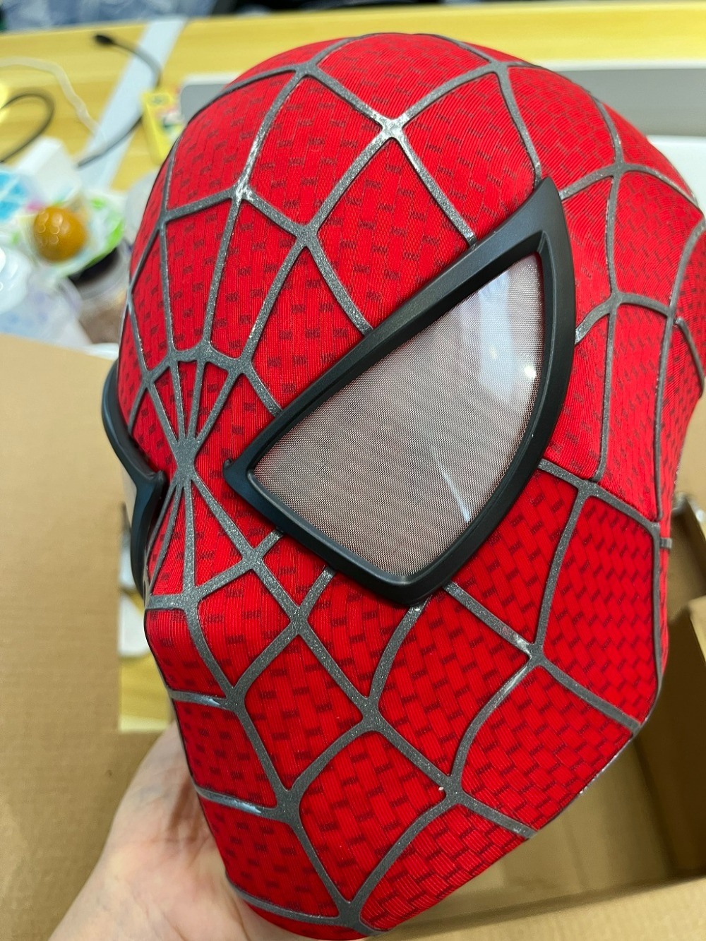 1:1 3D スパイダーマン トビー マスク フェイスシェルと取り外し可能な