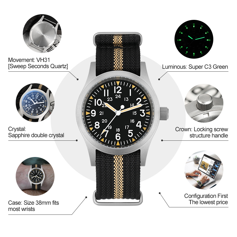 Militado MILITADO 鋼鉄の飛行計時 – Thorn Watch Official Store