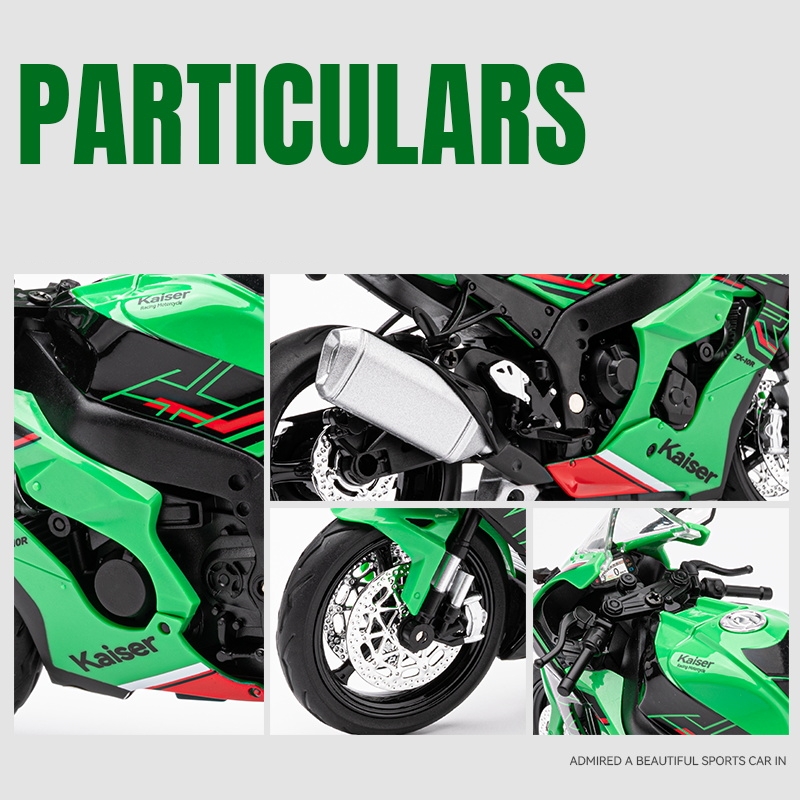 1/12 KAWASAKI Ninja ZX-10R Toy Motorcycle Diecast Metal Model