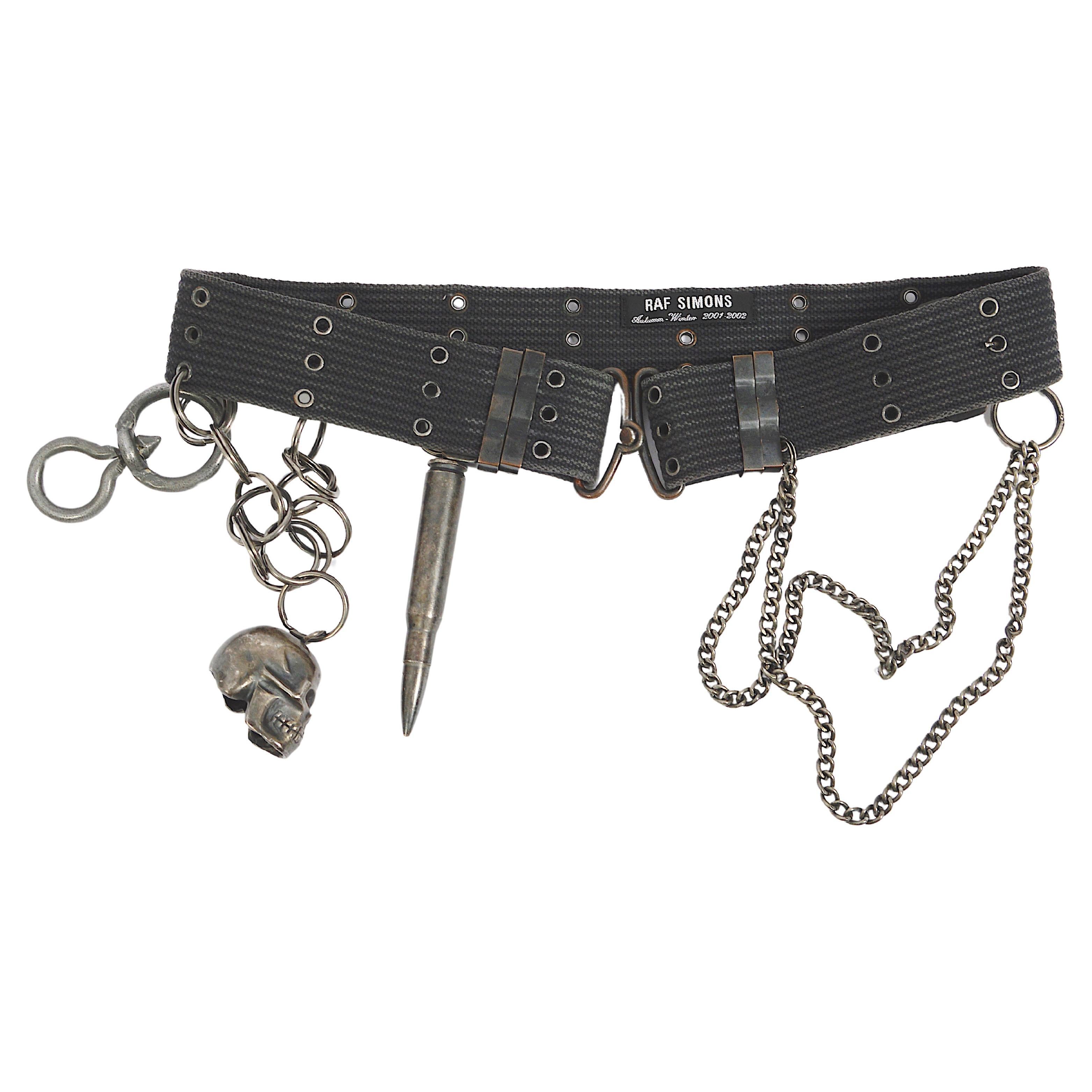 Raf Simons Riot! Riot! Riot! Combat Belt With Attached Silver