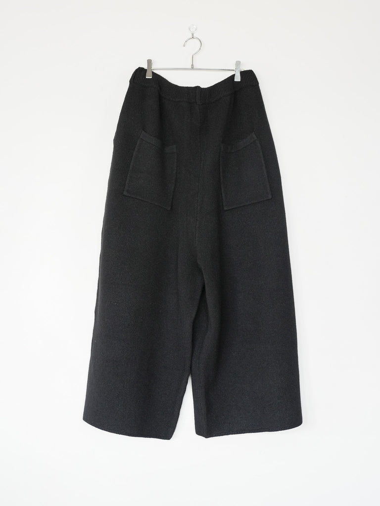 nonnotte / YAK Knit Pants Extra Wide -Black-｜aIbn公式通販