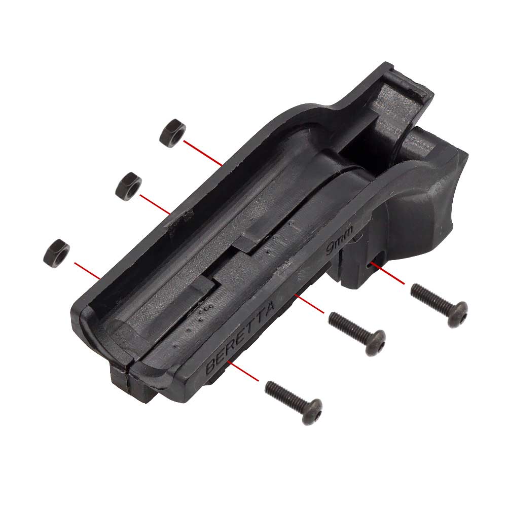 MP製 BERETTA M9/ベレッタM92用 20mmレイルマウント / BK(ブラック