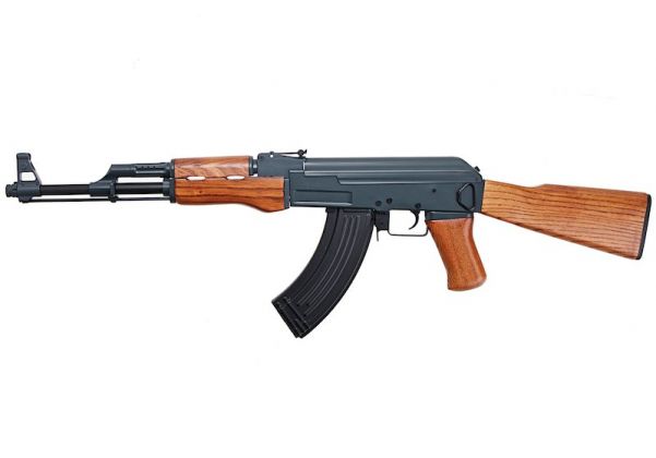 CYMA AK47 エアソフト電動ガンライフル (メタルフレームとリアルウッド