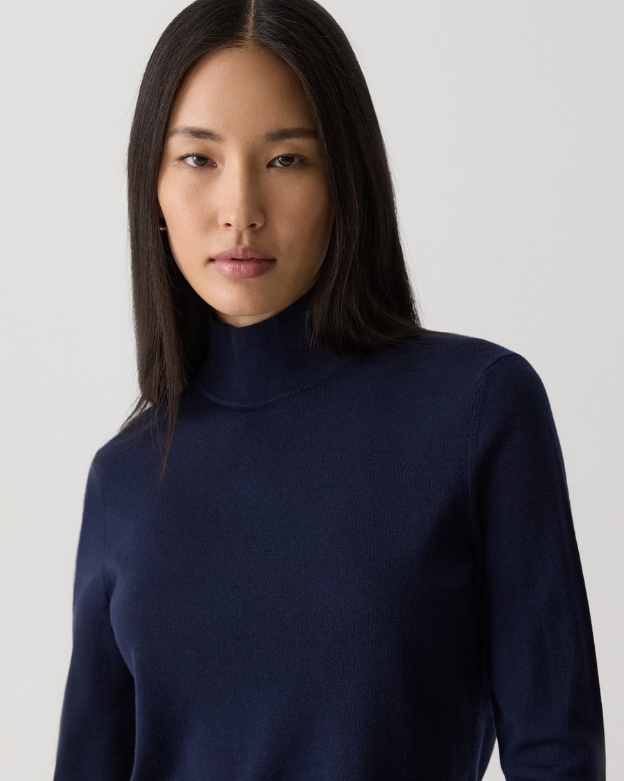 Blue Regal Wool Turtleneck Sweater | Theory