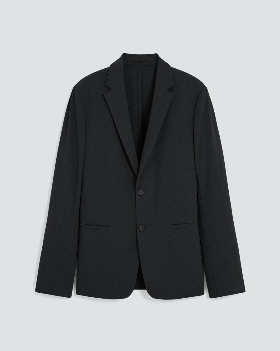 Clinton Blazer in Precision Ponte in Black | Men's Tailored Knit