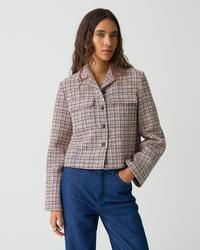 Cotton-Blend Cropped Tweed Jacket | Theory