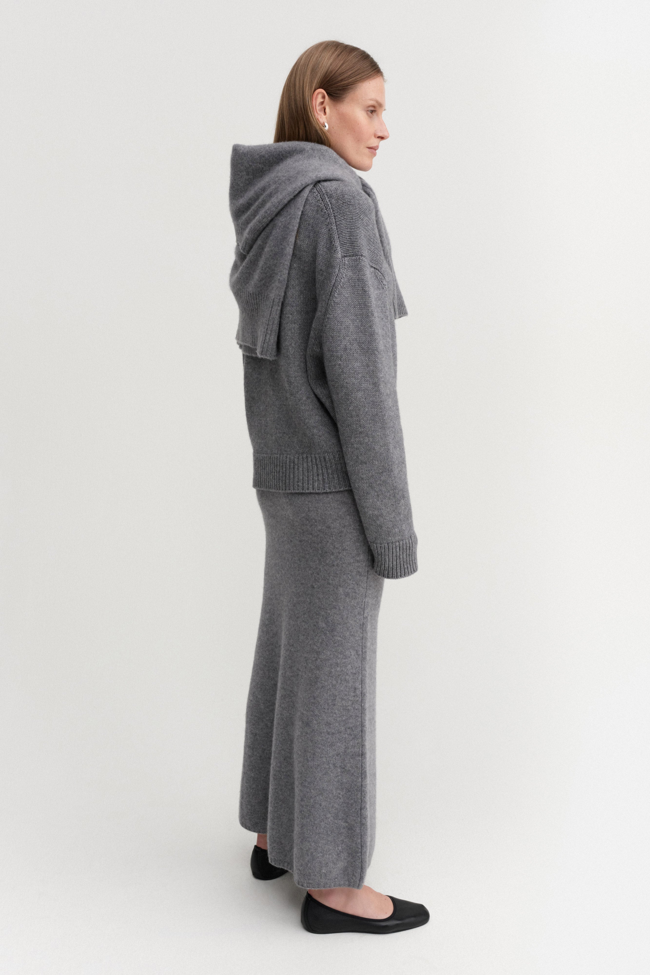 Umi Cashmere Skirt, grey – ALMADA LABEL