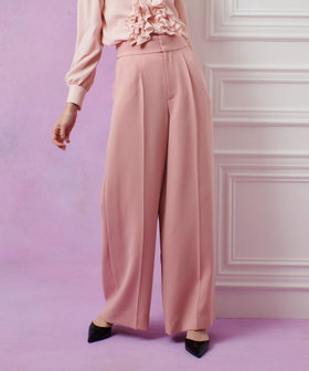 LOULOU WILLOUGHBY】ダブルクロスハイウエストサロペットパンツ